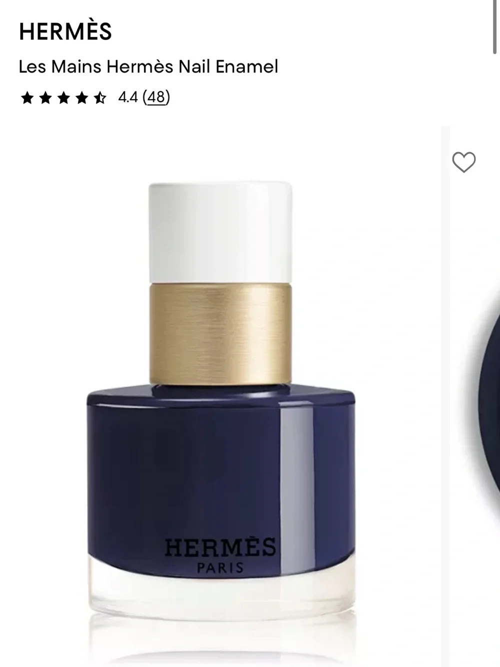 Hermès 96 Bleu Encre Les Mains Hermès Nail Polish 15ml - Picture 5 of 6